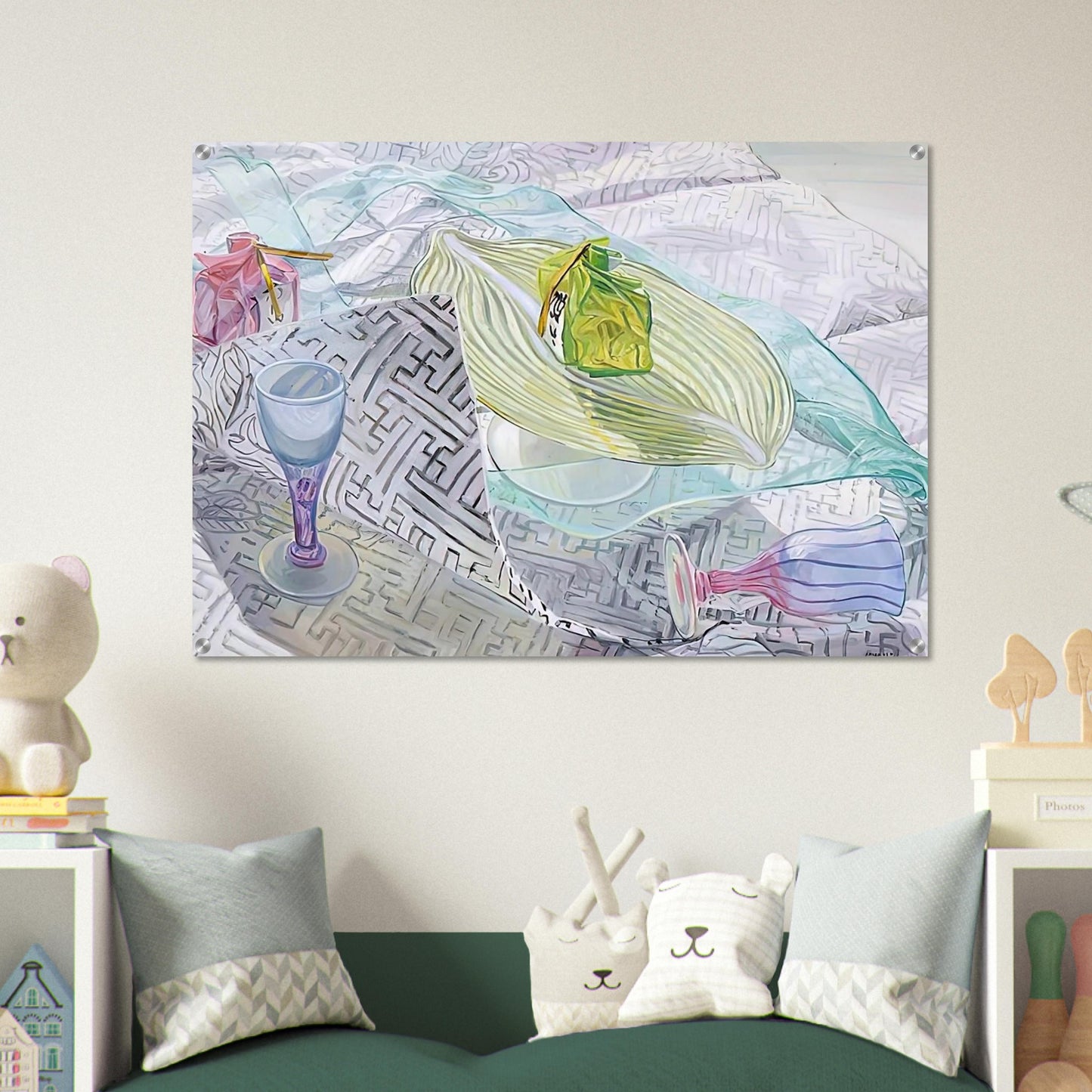 DISHES FROM JAPAN 2003 - Janet Fish Acrylic Print - 70x100 cm / 28x40″ inches