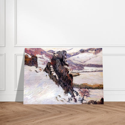 Creuse under the snow - 1890 - Armand Guillaumin Brushed Aluminum Print - 70x100 cm / 28x40 inches | Armand Guillaumin Aluminum Print | Armand Guillaumin Prints