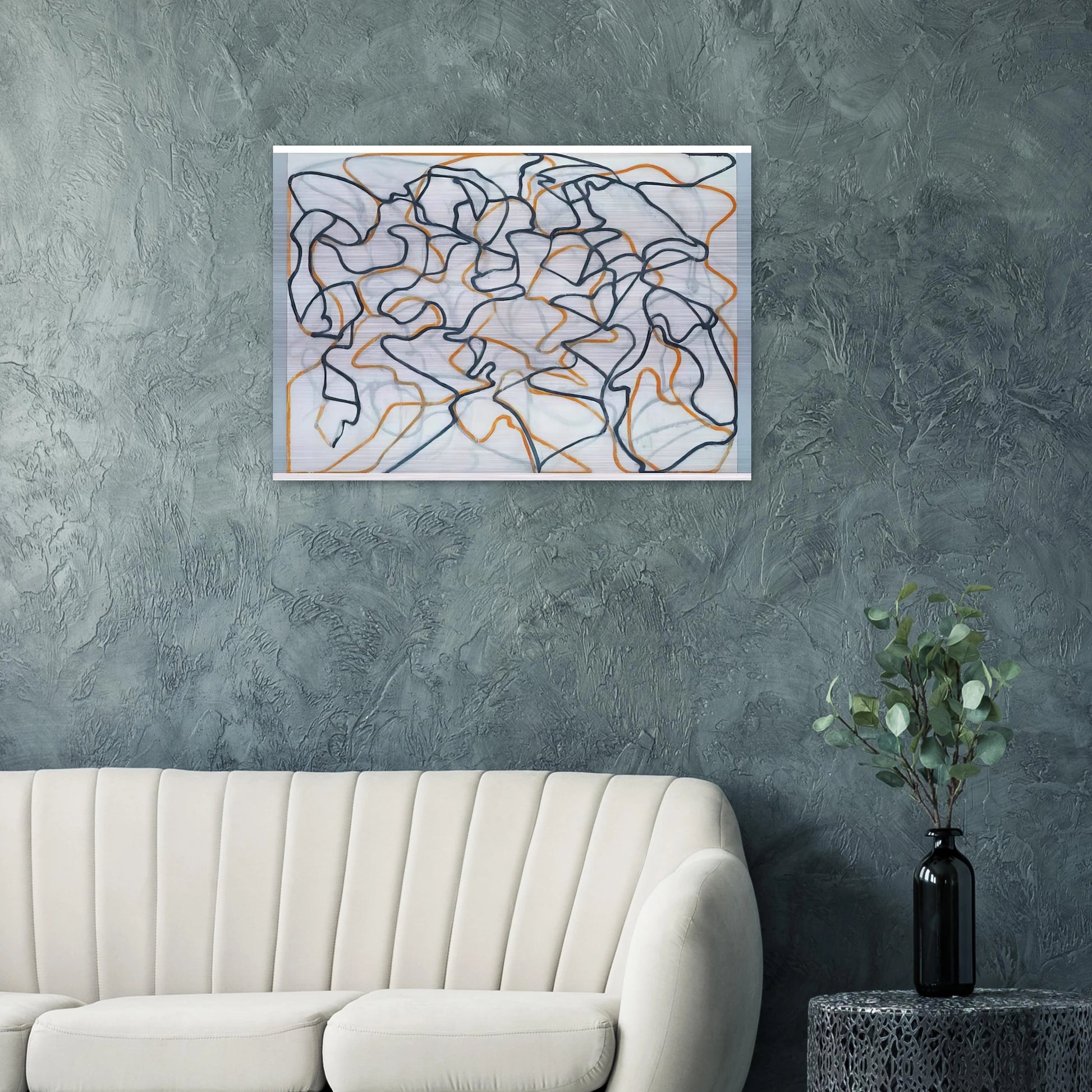 White Ground Letter - 2010 - Brice Marden Brushed Aluminum Print - 70x100 cm / 28x40 inches | Brice Marden Aluminum Print | Brice Marden Prints