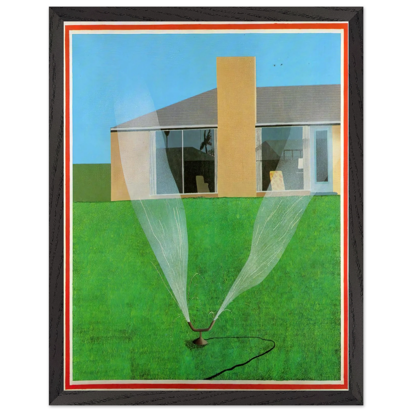David Hockney - David Hockney Wall art - 50x70 cm / 20x28 inches - Premium Wooden Framed Poster With Fine Art Paper-canvas - Black frame