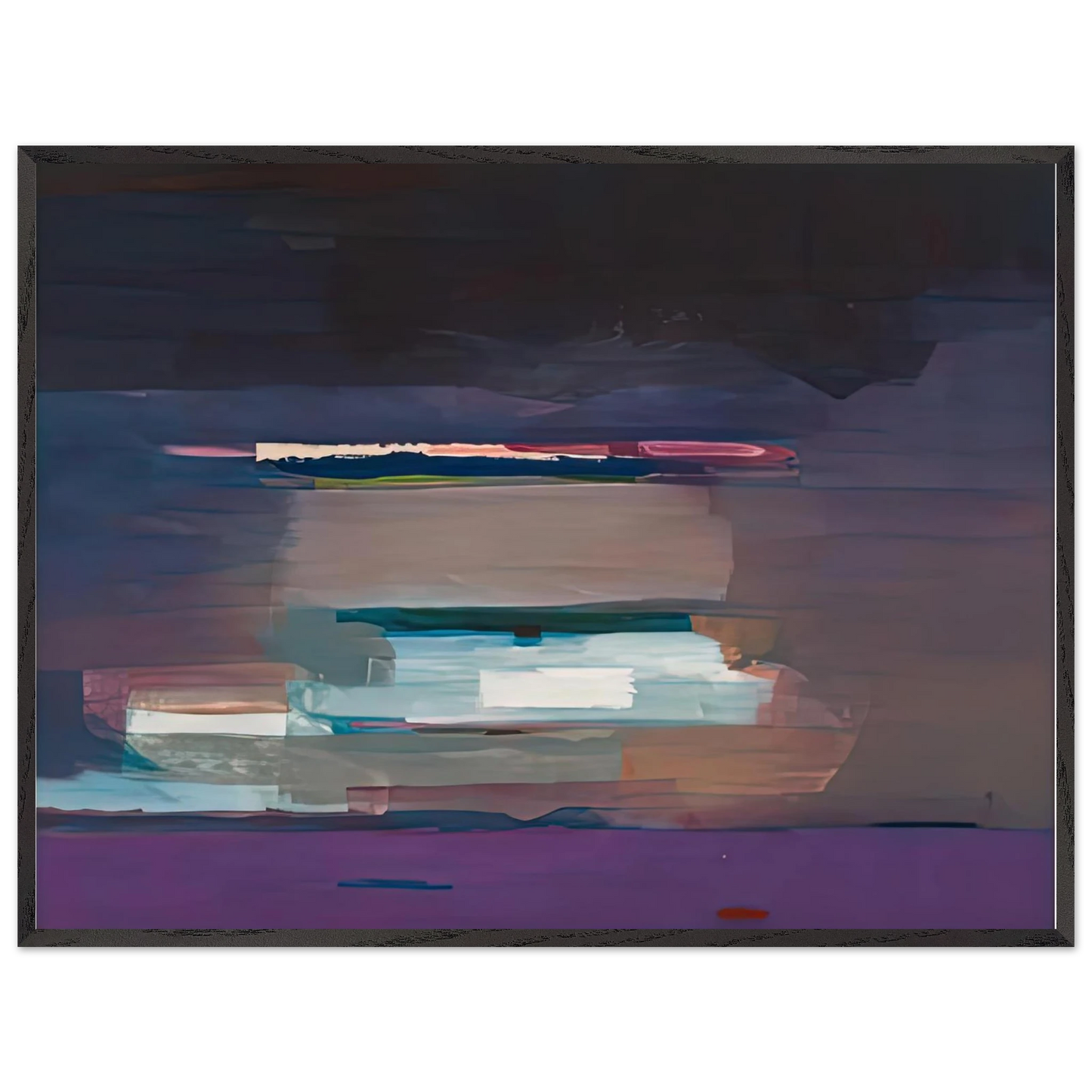 Helen Frankenthaler - Viewpoint I, 1974- Wall Art - 60x80 cm / 24x32 inches - Premium Wooden Framed Poster With Fine Art Paper-canvas - Black frame