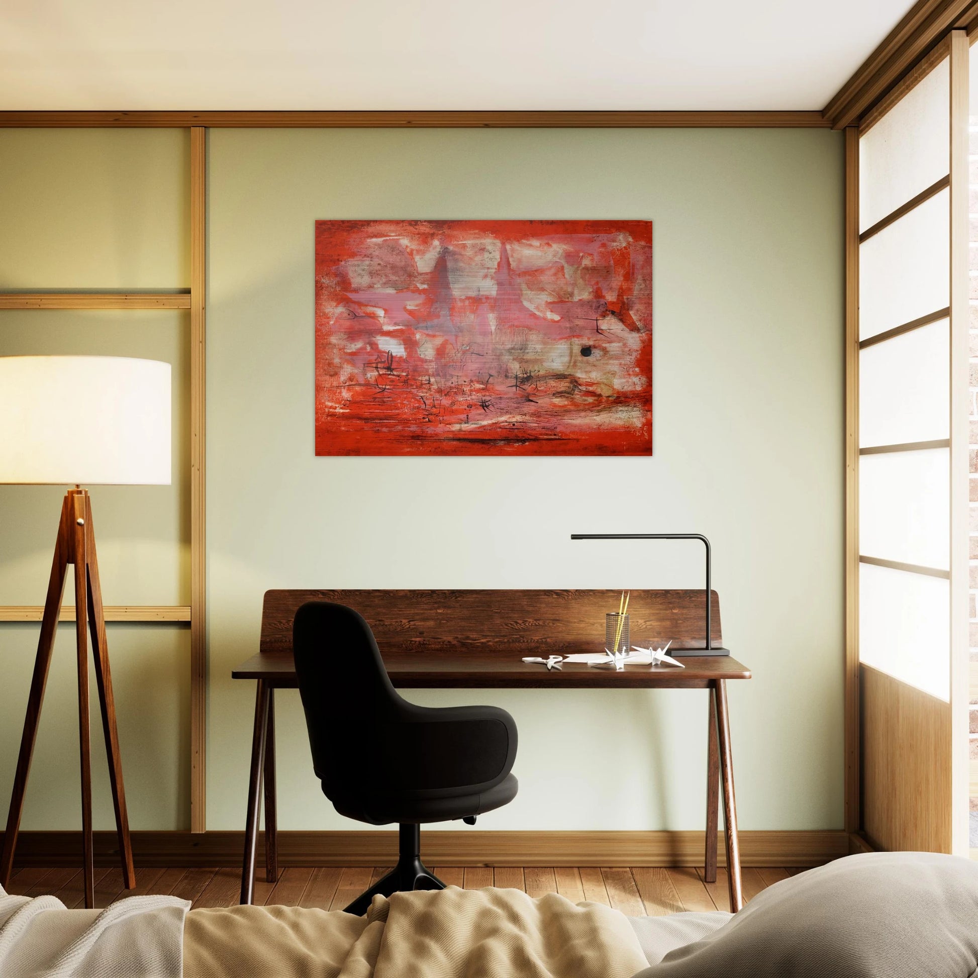 EMBRASEMENT 1954 - Zao Wou-Ki Brushed Aluminum Print - 70x100 cm / 28x40 inches | Zao Wou-Ki Aluminum Print | Zao Wou-Ki Prints