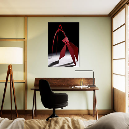 MAQUETTE FOR FLAMINGO 1972 - Alexander Calder Brushed Aluminum Print - 70x100 cm / 28x40 inches | Alexander Calder Aluminum Print | Alexander Calder Prints