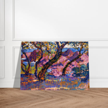 IN THE SHADE OF THE PINES STUDY 1905 - Theo van Rysselberghe Brushed Aluminum Print - 70x100 cm / 28x40 inches | Theo van Rysselberghe Aluminum Print | Theo van Rysselberghe Prints