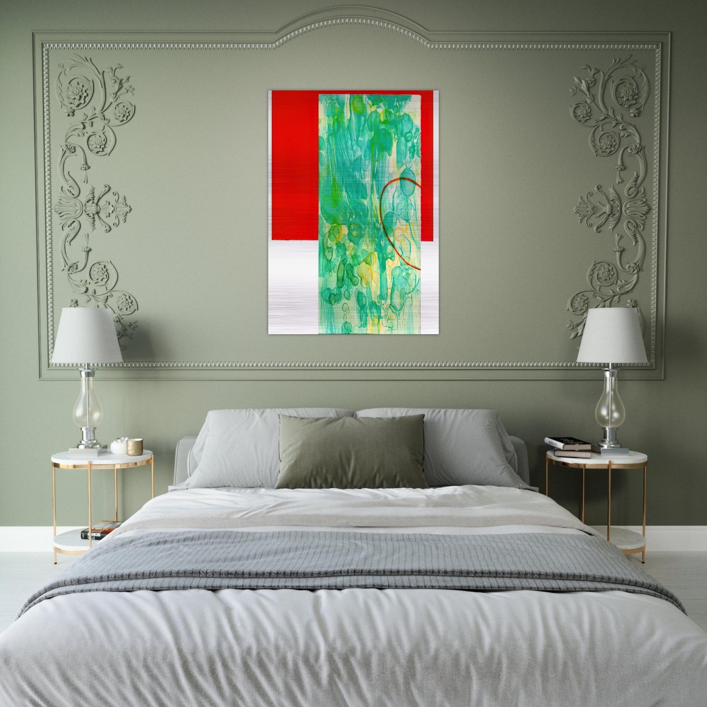 Bluest - Sam Gilliam Brushed Aluminum Print - 70x100 cm / 28x40 inches | Sam Gilliam Aluminum Print | Sam Gilliam Prints
