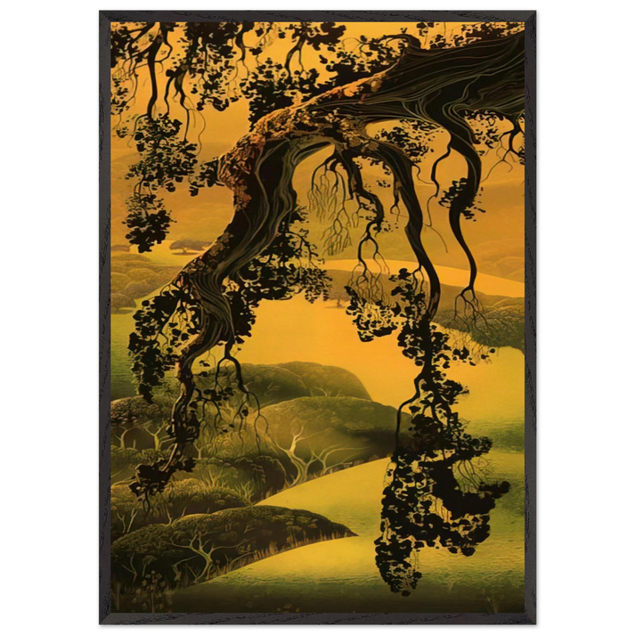 Yorktown Branch - Eyvind Earle 70x100 cm / 28x40 inches Framed Art Print – Black Wooden Frame