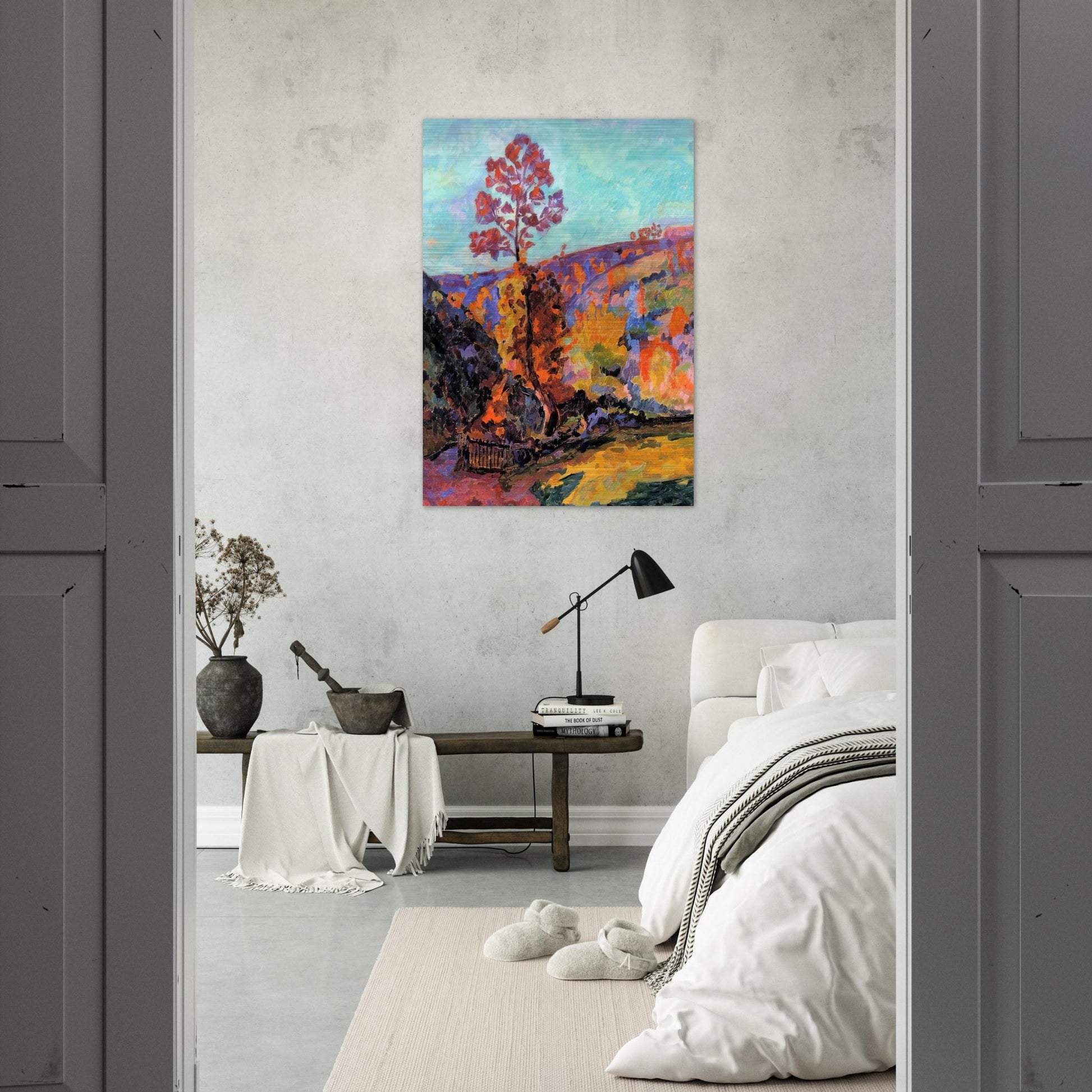 Paysage à Crozant - 1917 - Armand Guillaumin Brushed Aluminum Print - 70x100 cm / 28x40 inches | Armand Guillaumin Aluminum Print | Armand Guillaumin Prints
