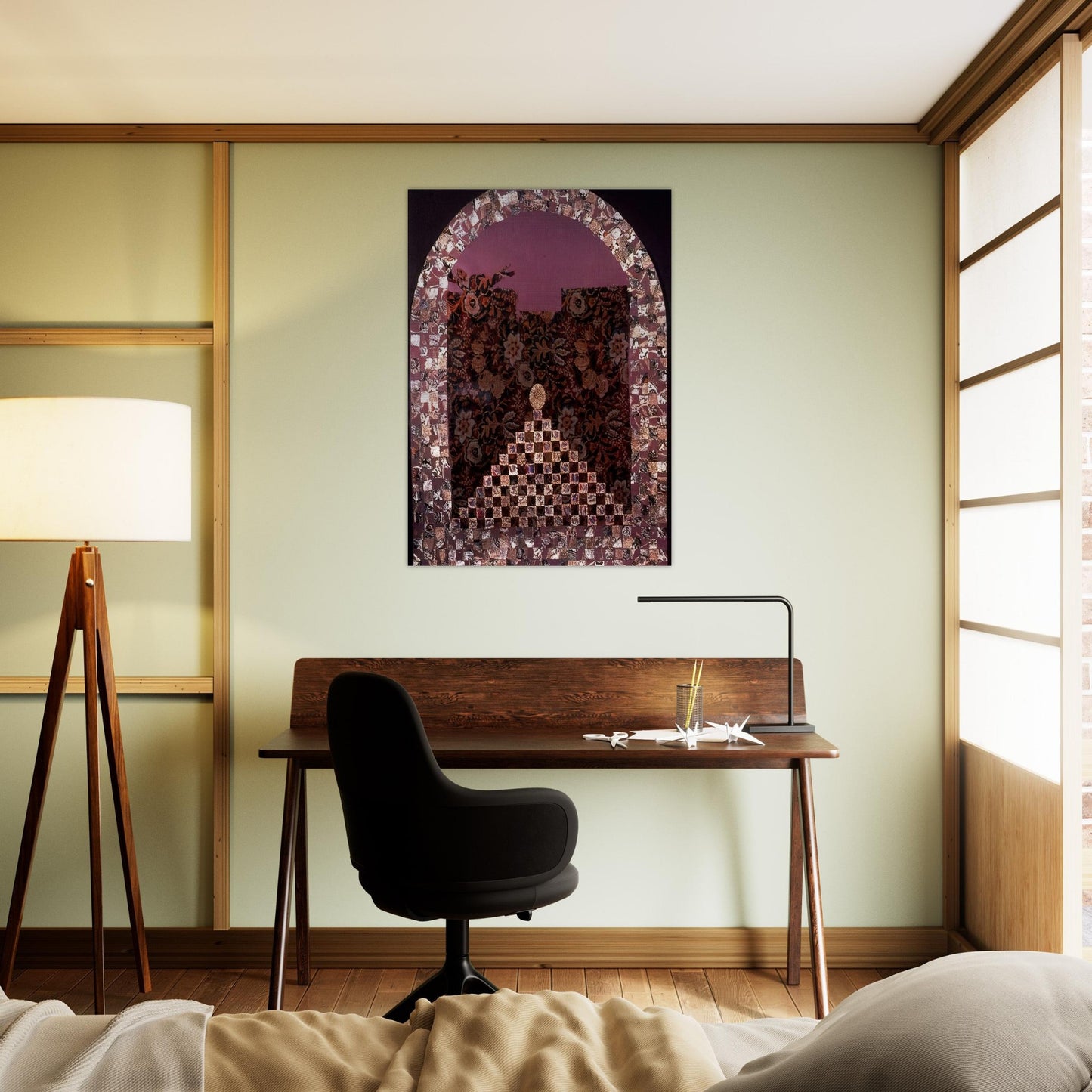 Shrine for the Egg - PD Pattern and Decoration - Miriam Schapiro Brushed Aluminum Print - 70x100 cm / 28x40 inches | Miriam Schapiro Aluminum Print | Miriam Schapiro Prints