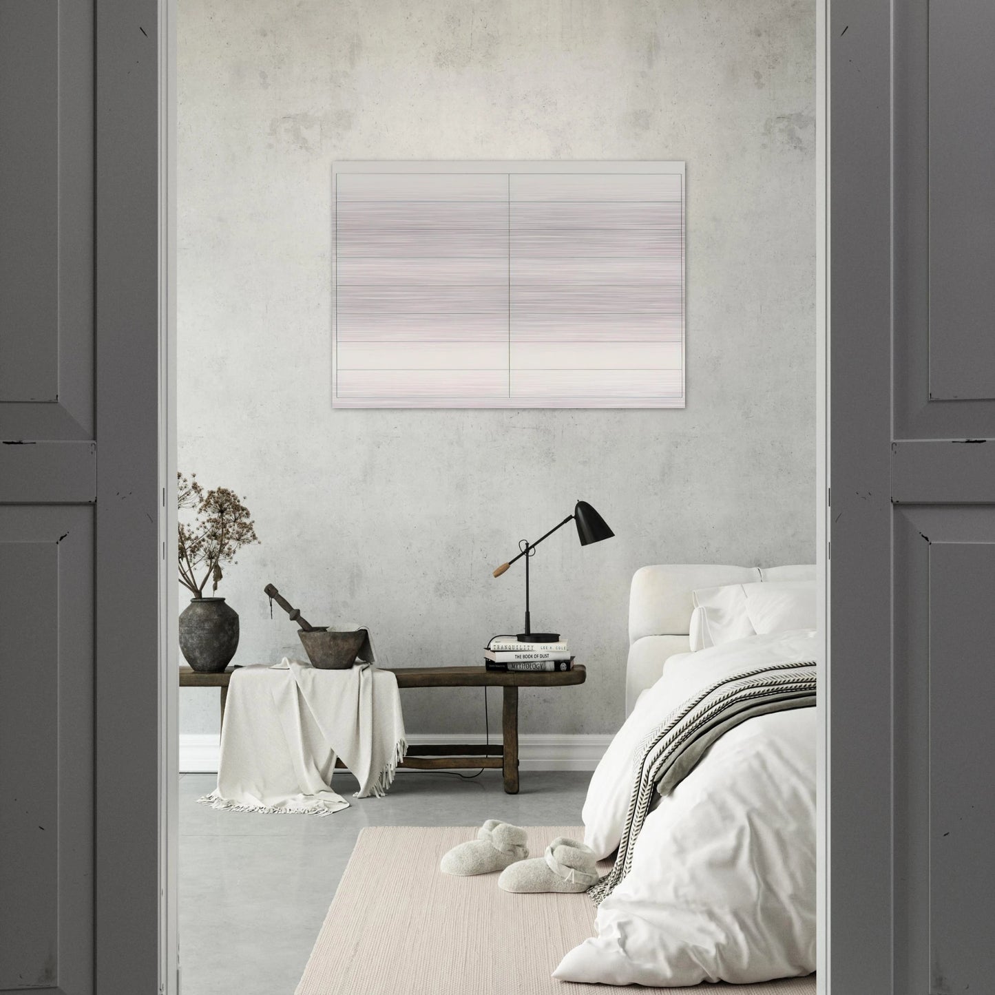 On a clear day, #2 - Agnes Martin Brushed Aluminum Print - 70x100 cm / 28x40 inches | Agnes Martin Aluminum Print | Agnes Martin Prints