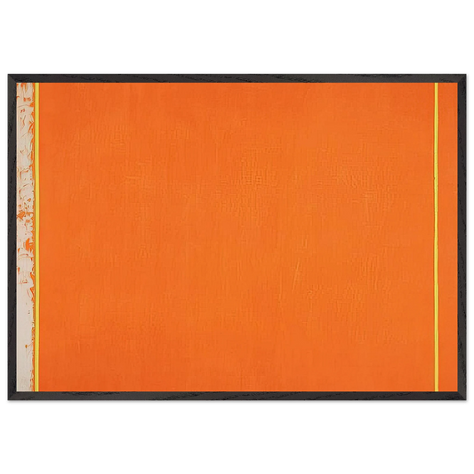 The Third - Barnett Newman 70x100 cm / 28x40 inches Framed Art Print – Black Wooden Frame