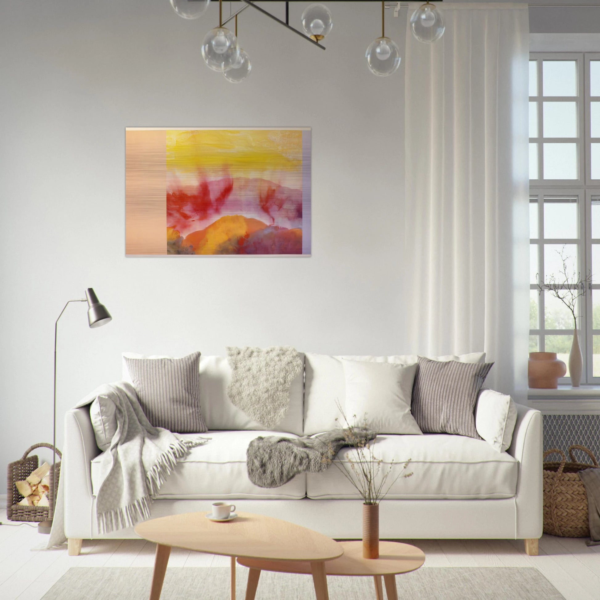 Mountain Morning - 1993 - Ronnie Landfield Brushed Aluminum Print - 70x100 cm / 28x40 inches | Ronnie Landfield Aluminum Print | Ronnie Landfield Prints
