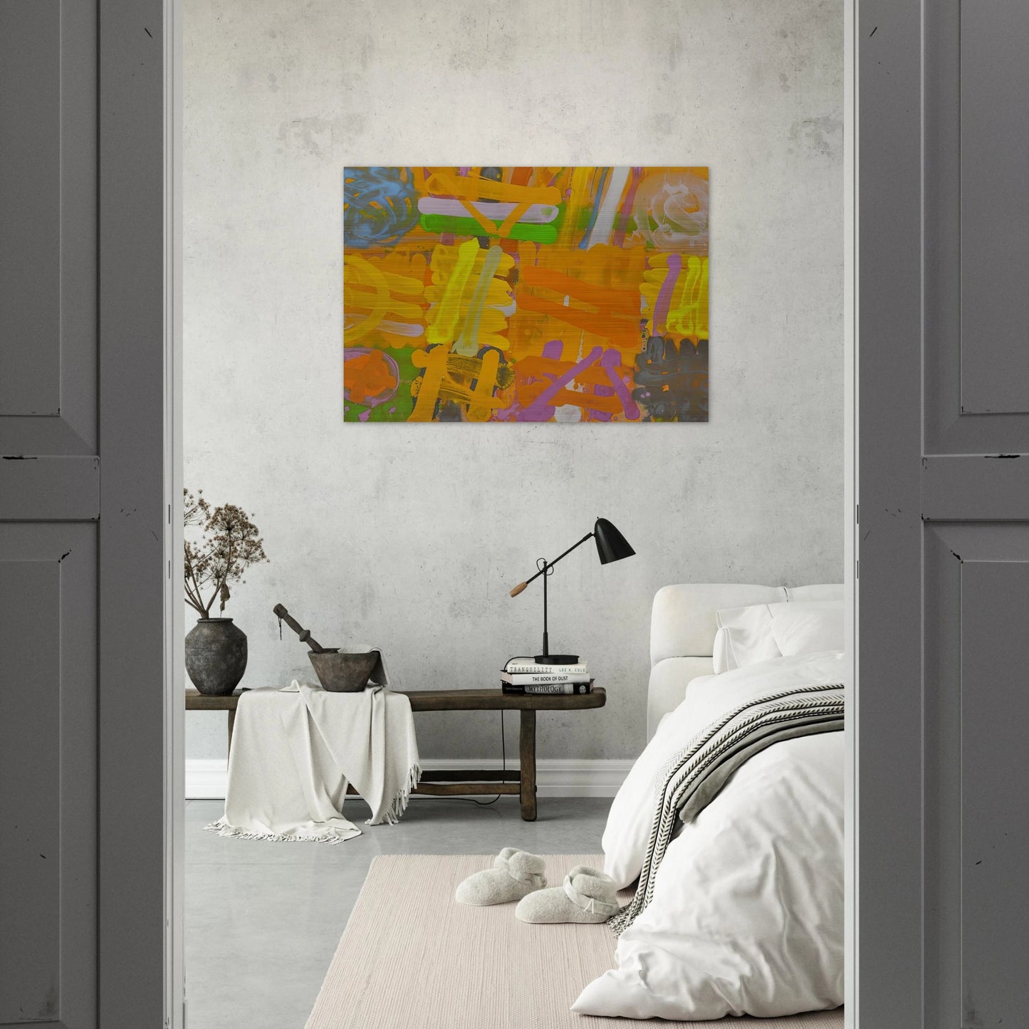 Pomona - 1991 - Albert Irvin Brushed Aluminum Print - 70x100 cm / 28x40 inches | Albert Irvin Aluminum Print | Albert Irvin Prints