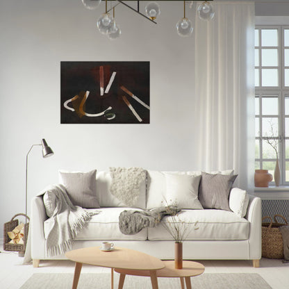 Composition Brun - 1933 - John Ferren Brushed Aluminum Print - 70x100 cm / 28x40 inches | John Ferren Aluminum Print | John Ferren Prints