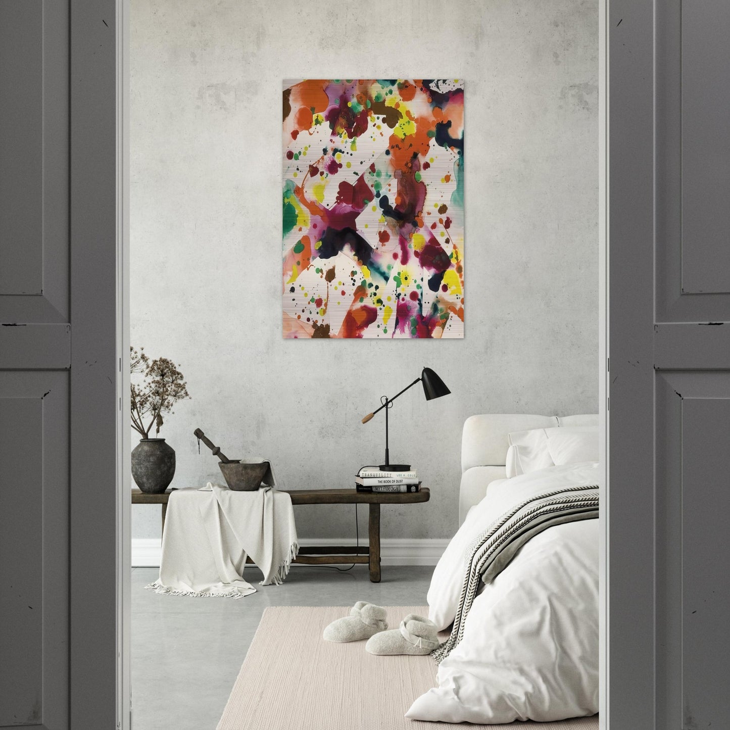 Untitled  SF72-027  - Sam Francis Brushed Aluminum Print - 70x100 cm / 28x40 inches | Sam Francis Aluminum Print | Sam Francis Prints