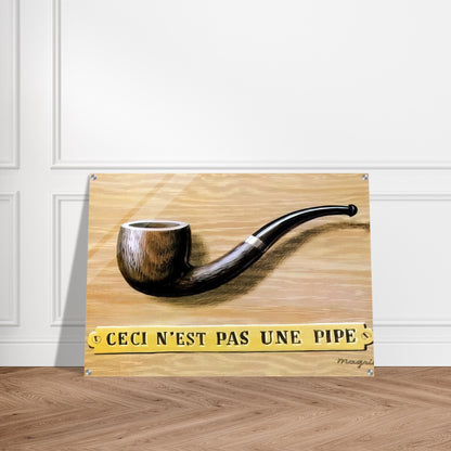 THE TREACHERY OF IMAGES THIS IS NOT A PIPE 1966 - Rene Magritte Acrylic Print - 70x100 cm / 28x40″ inches