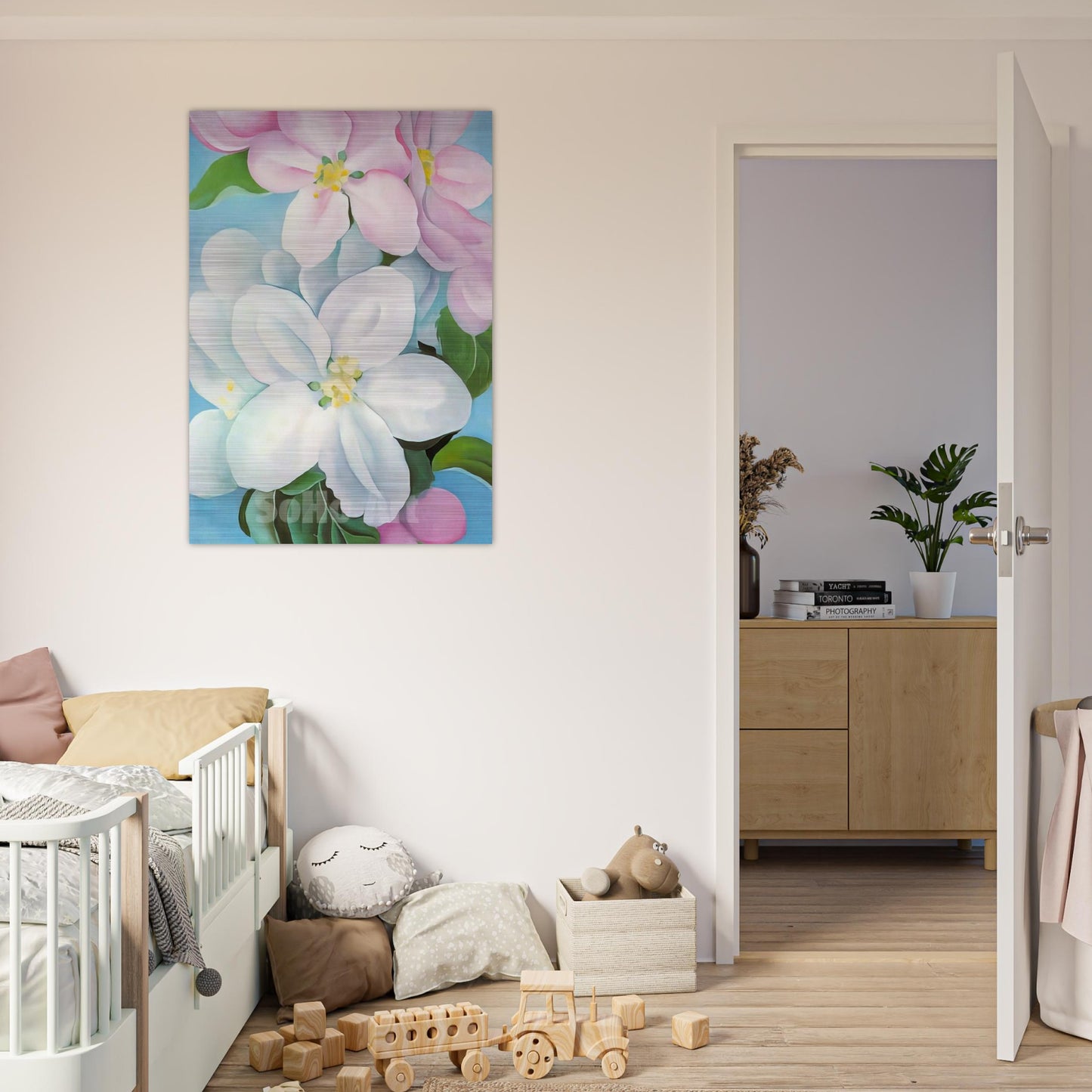 Apple Blossoms - Georgia O'Keeffe Brushed Aluminum Print - 70x100 cm / 28x40 inches | Georgia O'Keeffe Aluminum Print | Georgia O'Keeffe Prints