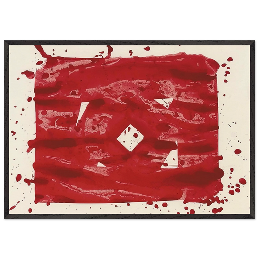 Untitled - SF78-235 - Sam Francis 70x100 cm / 28x40 inches Framed Art Print – Black Wooden Frame