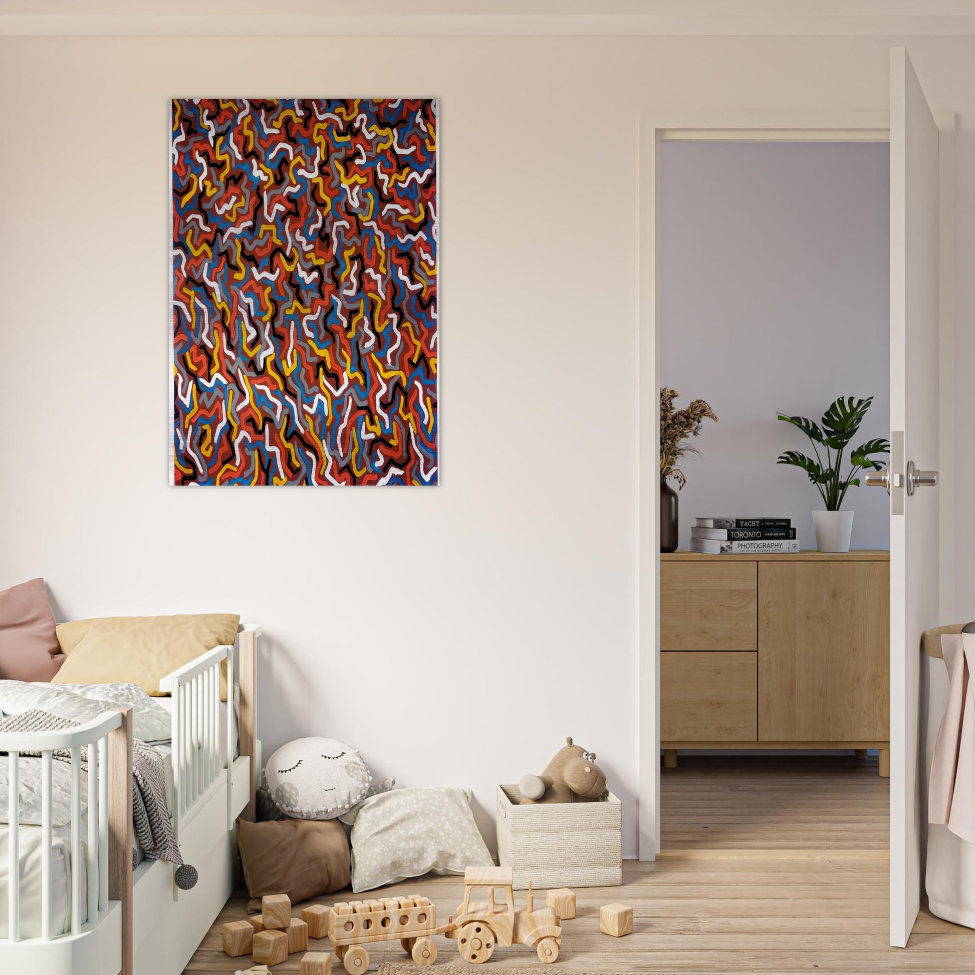 Squiggles - Sol LeWitt Brushed Aluminum Print - 70x100 cm / 28x40 inches | Sol LeWitt Aluminum Print | Sol LeWitt Prints