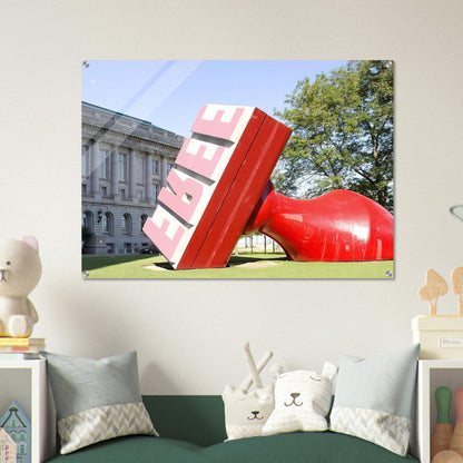FREE STAMP AT CLEVELAND CITY HALL COLLABORATION WITH VAN BRUGGEN - Claes Oldenburg Acrylic Print - 70x100 cm / 28x40″ inches