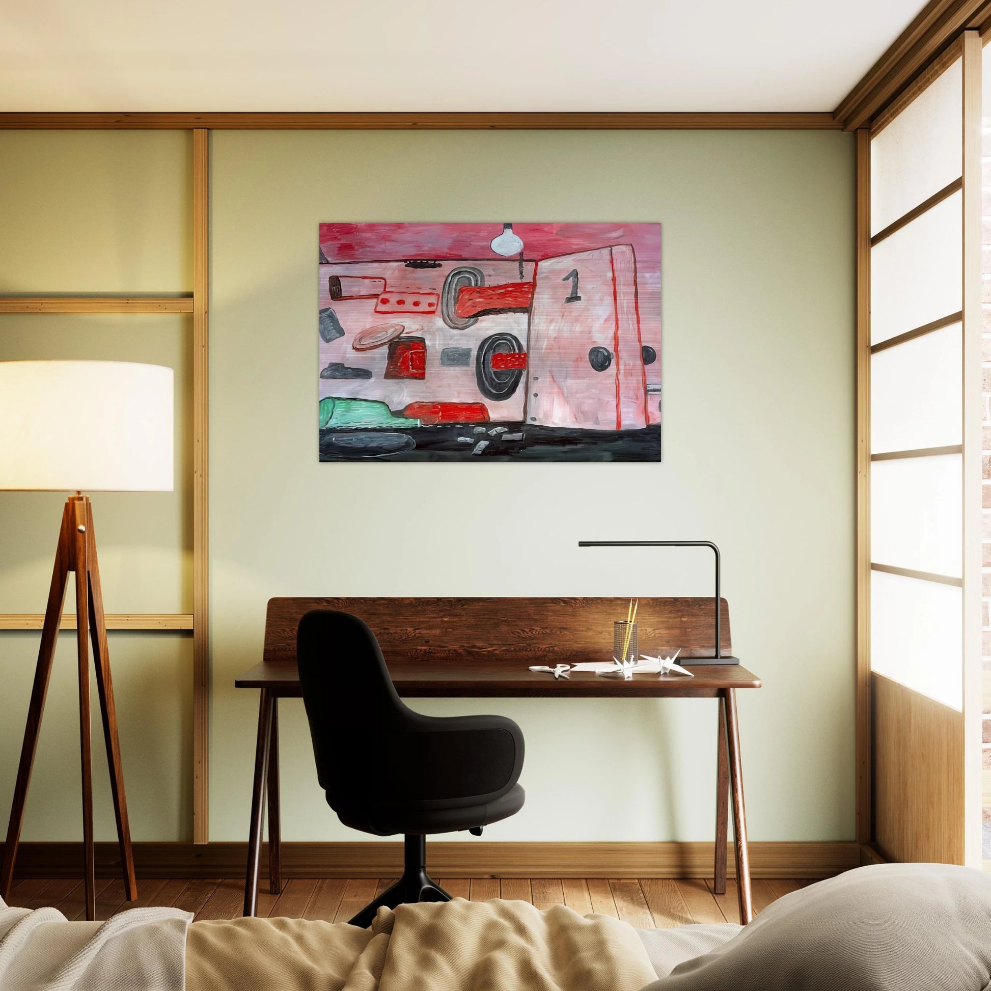 INSIDE OUTSIDE 1977 - Philip Guston Brushed Aluminum Print - 70x100 cm / 28x40 inches | Philip Guston Aluminum Print | Philip Guston Prints