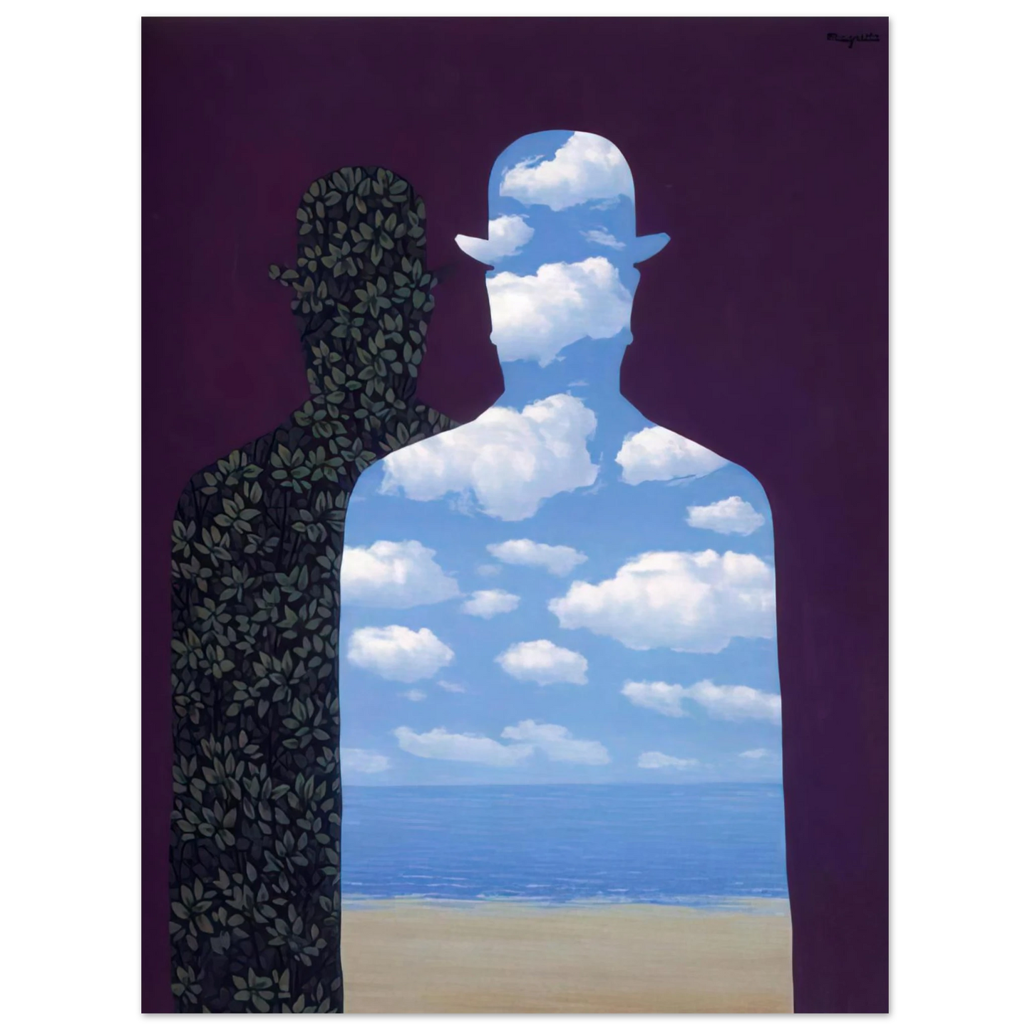 Rene Magritte - HIGH SOCIETY 1962  75x100 cm / 30x40inches Fine Art Poster