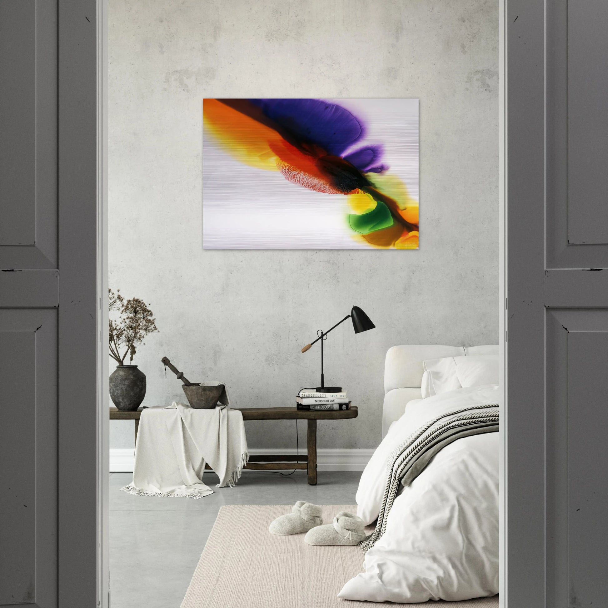 Phenomena Tibetan Flange - 1973 - Paul Jenkins Brushed Aluminum Print - 70x100 cm / 28x40 inches | Paul Jenkins Aluminum Print | Paul Jenkins Prints