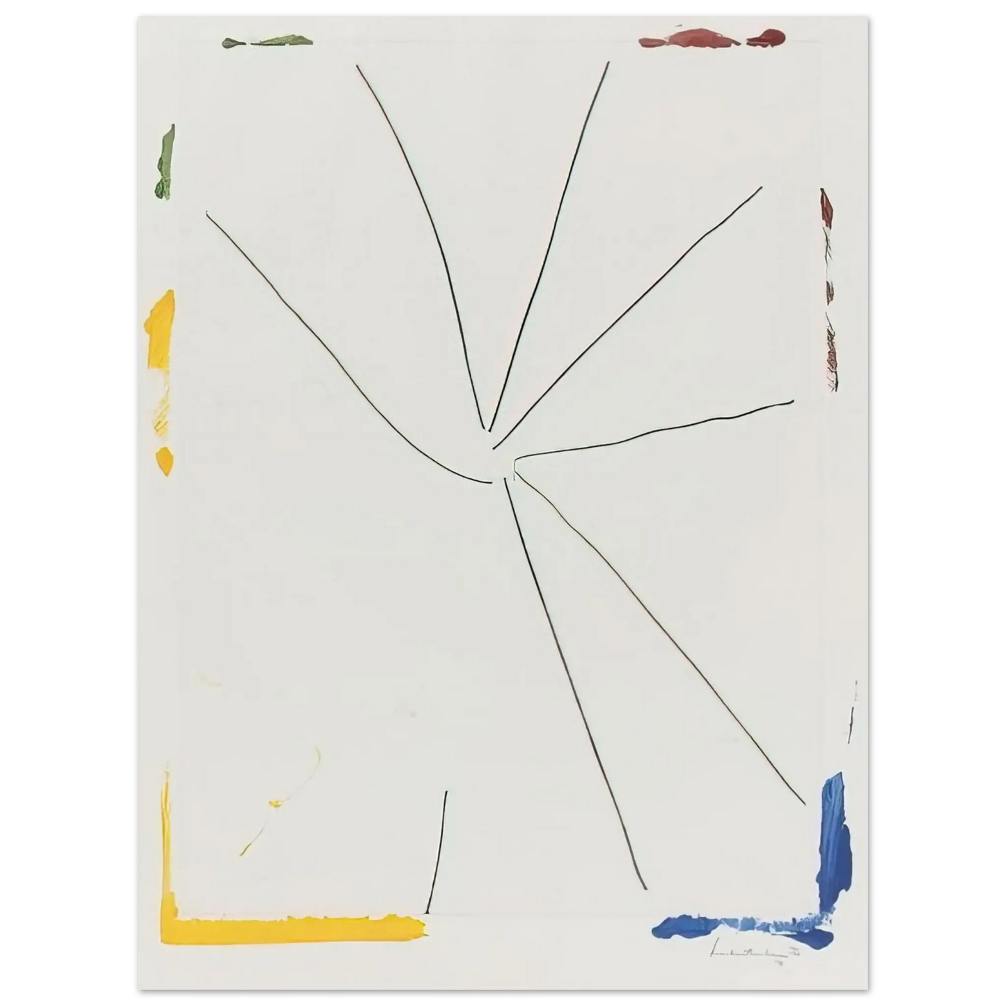 Helen Frankenthaler - Free Wheeling - 1971 Wall art - 15x20 cm / 6x8 Inches - Premium Wooden Framed Poster With Fine Art Paper - Black frame