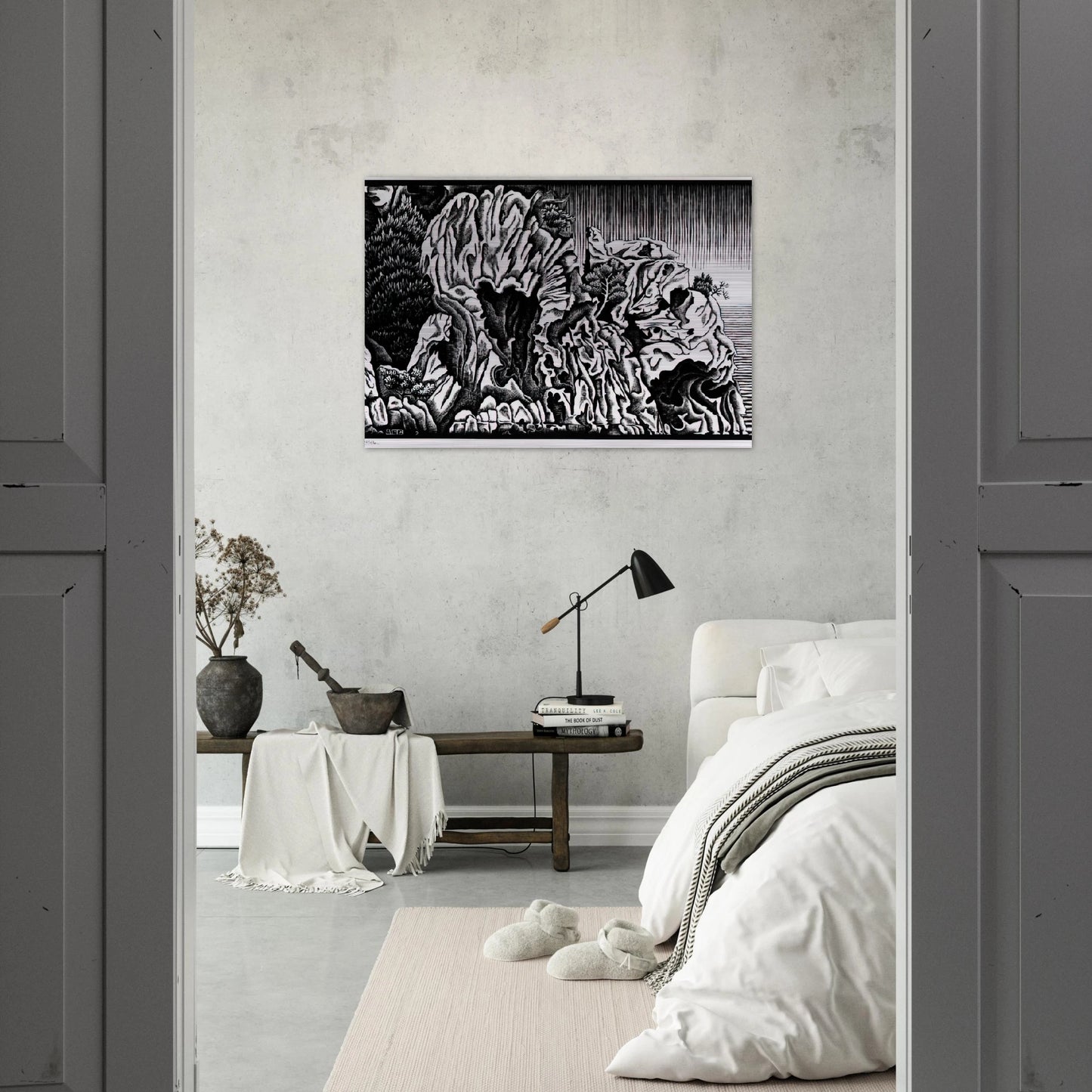 CALANCHE OF PIANA CORSICA FEBRUARY 1934 1934 - MC Escher Brushed Aluminum Print - 70x100 cm / 28x40 inches | MC Escher Aluminum Print | MC Escher Prints