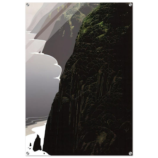 Big Sur Coastline - Eyvind Earle Acrylic Print - 70x100 cm / 28x40″ inches