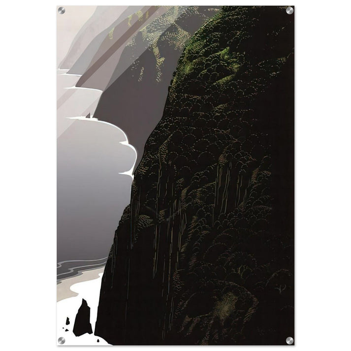 Big Sur Coastline - Eyvind Earle Acrylic Print - 70x100 cm / 28x40″ inches