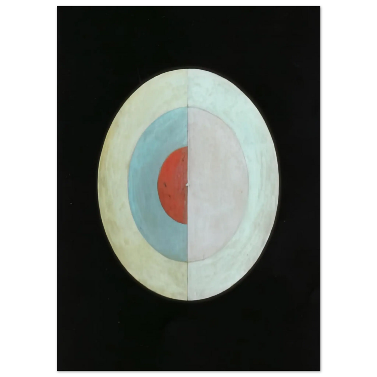 Hilma af Klint - THE SWAN NO 16 1915 Wall art - 20x25 cm / 8x10 Inches - Premium Wooden Framed Poster With Fine Art Paper - White frame