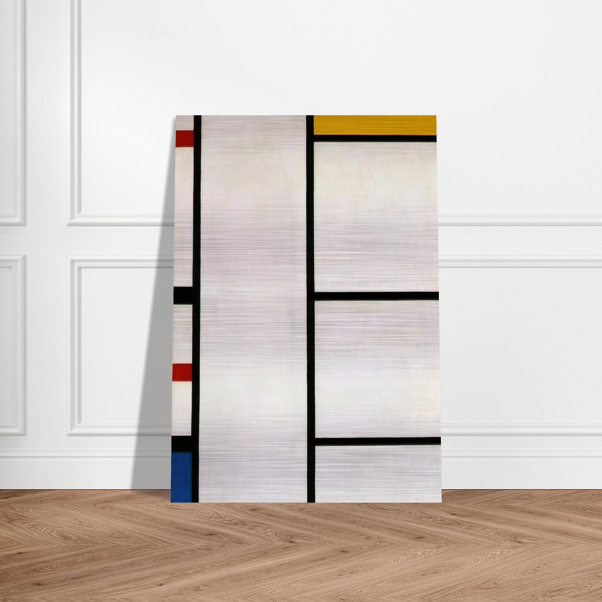 Composition No. III Blanc-Jaune - Piet Mondrian Brushed Aluminum Print - 70x100 cm / 28x40 inches | Piet Mondrian Aluminum Print | Piet Mondrian Prints