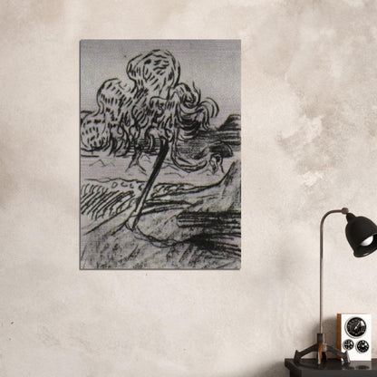 Study of a Fruit Tree - Vincent van Gogh Brushed Aluminum Print - 70x100 cm / 28x40 inches | Vincent van Gogh Aluminum Print | Vincent van Gogh Prints