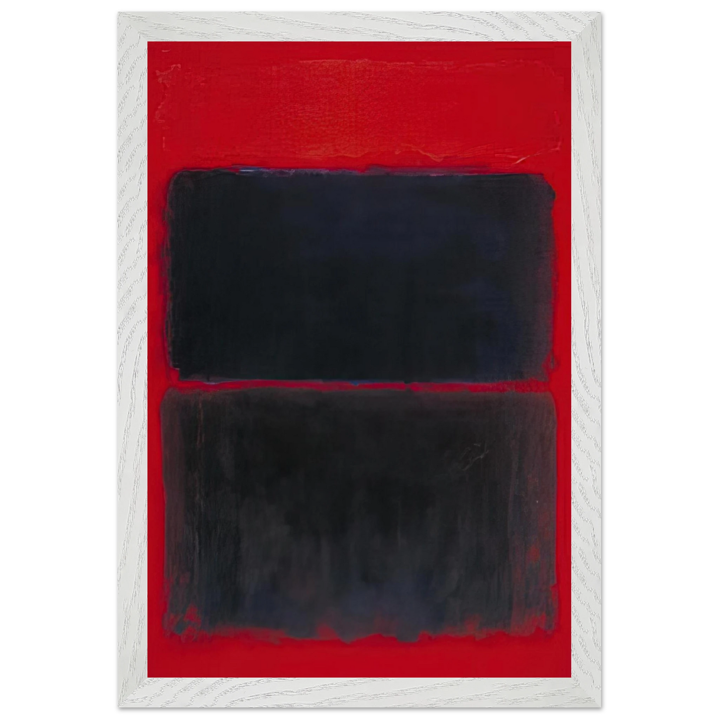 Mark Rothko - Light Red Over Black - 1957 Wall Art - 30x40 cm / 12x16 inches - Premium Wooden Framed Poster With Fine Art Paper-canvas - Wood frame