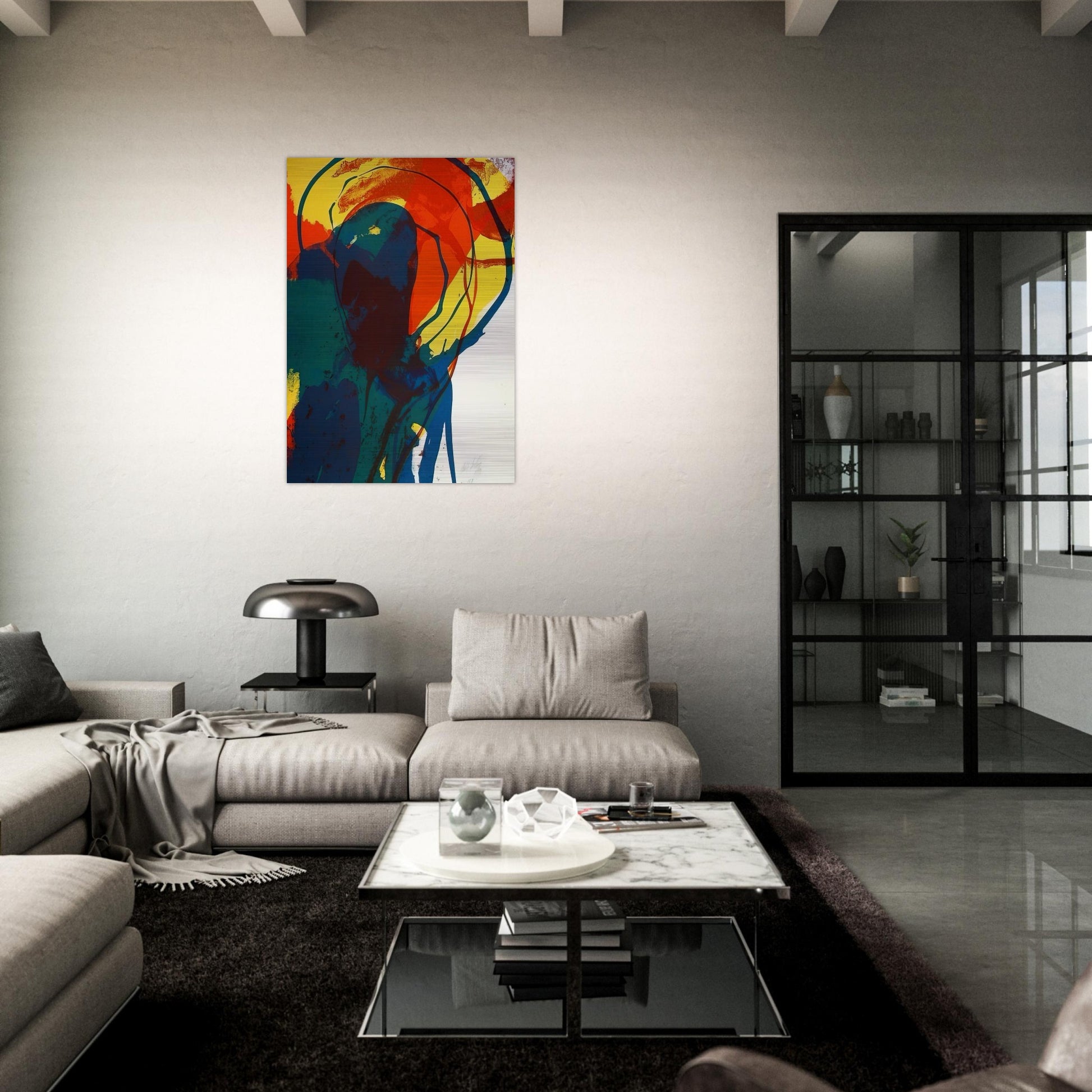 Untitled - Abstract Expressionism - Paul Jenkins Brushed Aluminum Print - 70x100 cm / 28x40 inches | Paul Jenkins Aluminum Print | Paul Jenkins Prints