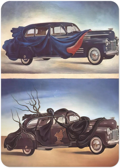 CAR CLOTHING CLOTHED AUTOMOBILE By Salvador Dali Pack of 10 Post Cards | Salvador Dali Post Cards | A6 (10.5 x 14.8 cm) - 4.1 x 5.8 inches