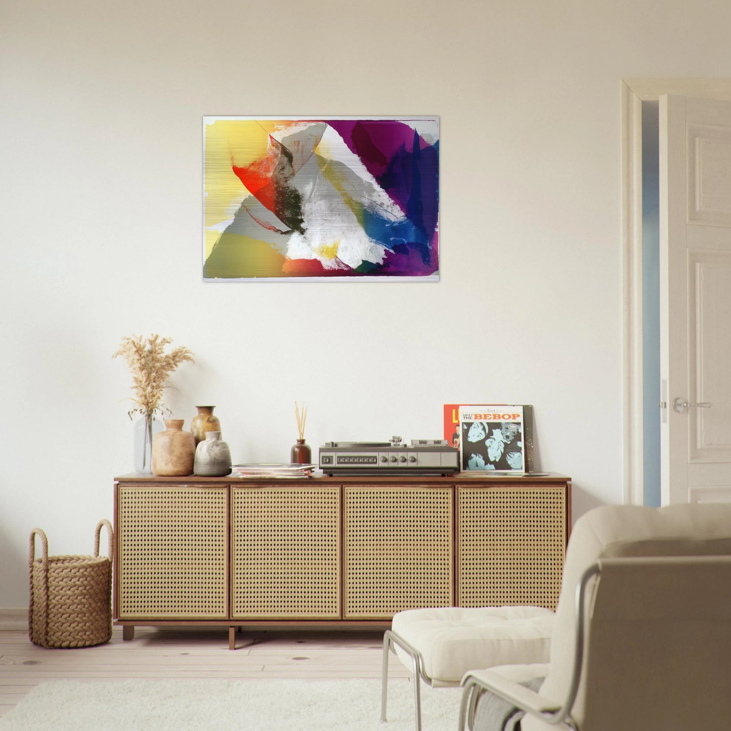 Abstract Composition - Paul Jenkins Brushed Aluminum Print - 70x100 cm / 28x40 inches | Paul Jenkins Aluminum Print | Paul Jenkins Prints