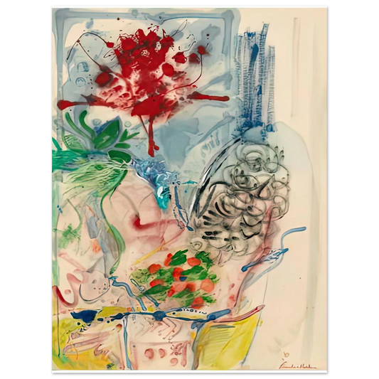 Helen Frankenthaler - LÃ¢â‚¬â„¢Amour Toujours LÃ¢â‚¬â„¢Amour, 1957- Wall Art - 21x29.7 cm / 8x12" - Fine Art Poster-canvas - -