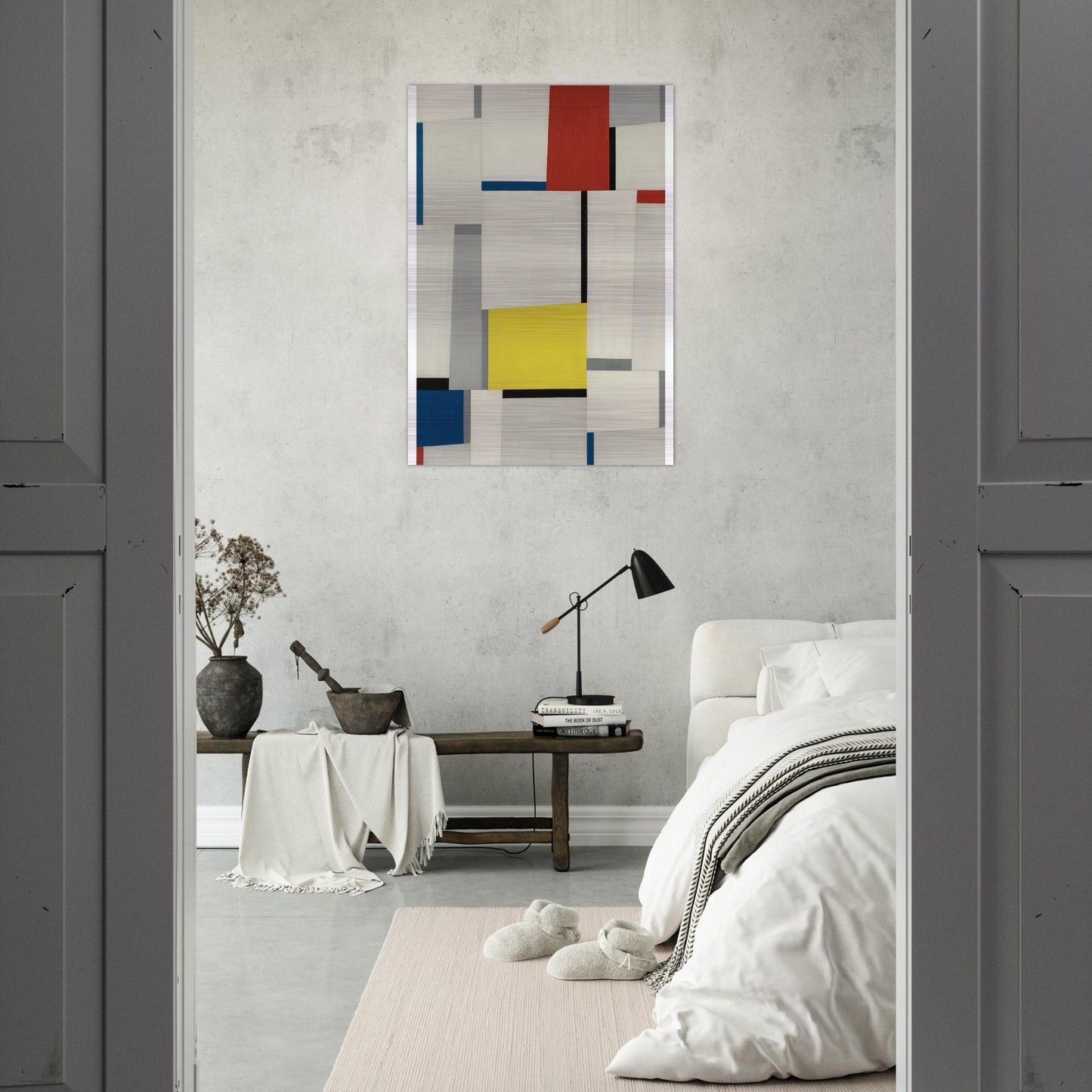 Relational Painting #65 - 1953 - Fritz Glarner Brushed Aluminum Print - 70x100 cm / 28x40 inches | Fritz Glarner Aluminum Print | Fritz Glarner Prints