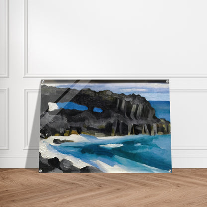 Black Lava Bridge, Hana Coast-No. II - Georgia O'Keeffe Acrylic Print - 70x100 cm / 28x40″ inches