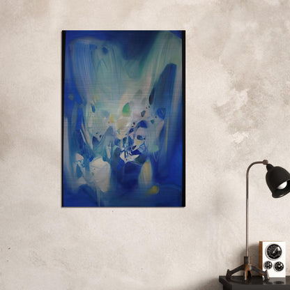 DOMINANT BLEU 1990 - Chu teh Chun Brushed Aluminum Print - 70x100 cm / 28x40 inches | Chu teh Chun Aluminum Print | Chu teh Chun Prints