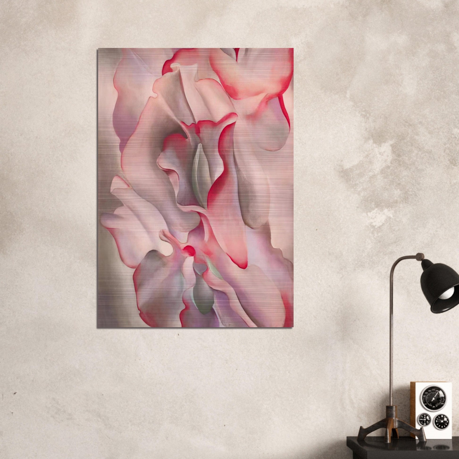 Pink Sweet Peas 2 - Georgia O'Keeffe Brushed Aluminum Print - 70x100 cm / 28x40 inches | Georgia O'Keeffe Aluminum Print | Georgia O'Keeffe Prints