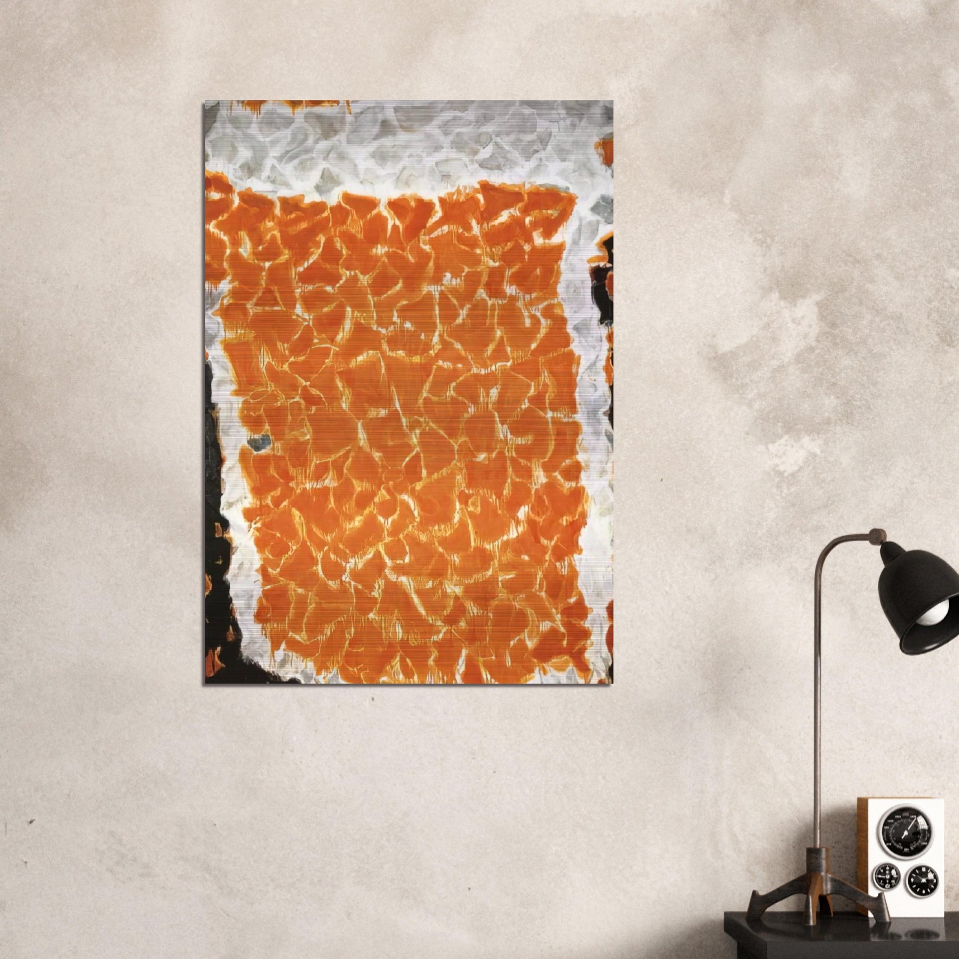 Big Orange - Sam Francis Brushed Aluminum Print - 70x100 cm / 28x40 inches | Sam Francis Aluminum Print | Sam Francis Prints