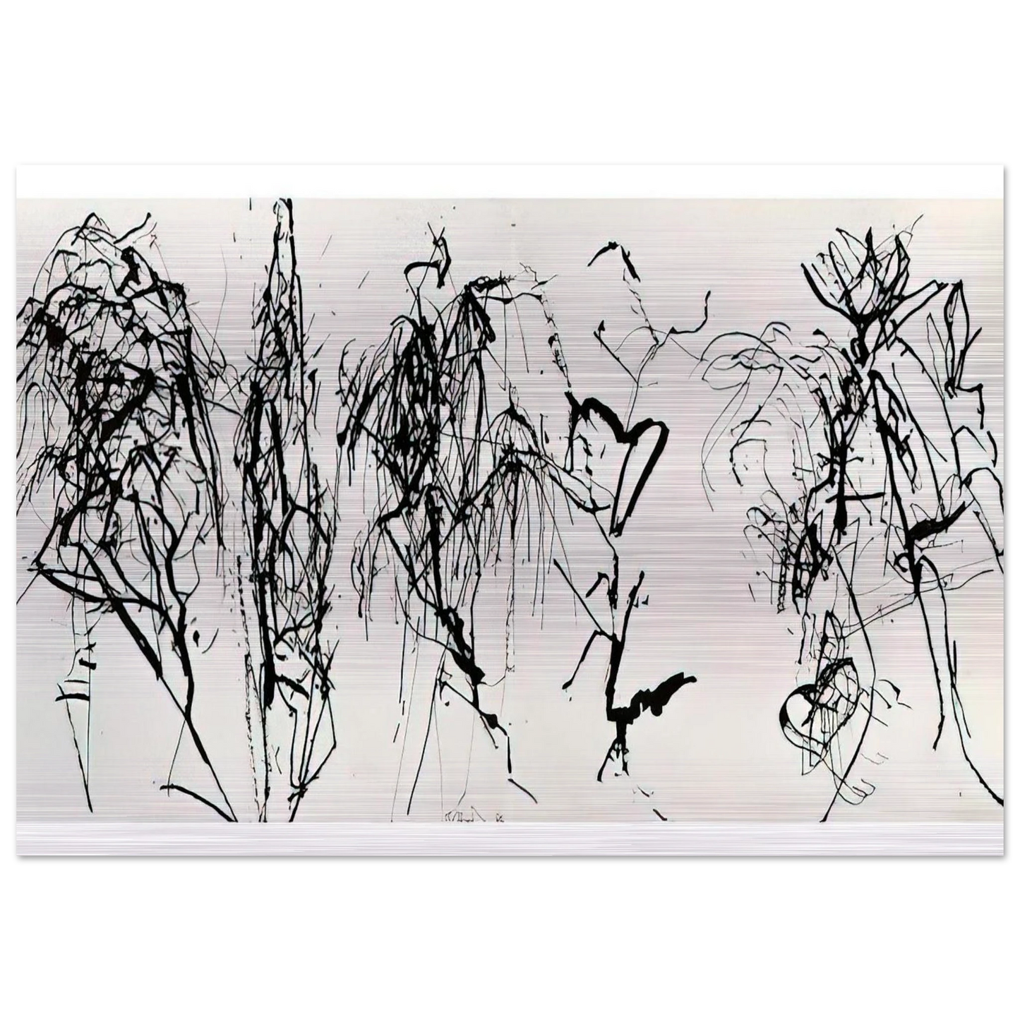 Summer Scroll #8 Five Kinds of Hydra Trees - 1986 - Brice Marden Brushed Aluminum Print - 70x100 cm / 28x40 inches | Brice Marden Aluminum Print | Brice Marden Prints