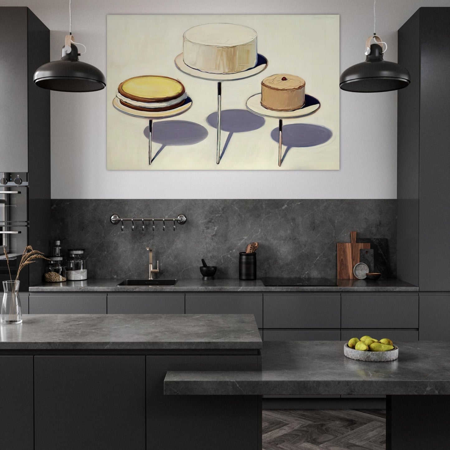 Display Cakes - 1963 - Wayne Thiebaud Art Prints - 100x150 cm / 40x60″ inches | Wayne Thiebaud Poster | Wayne Thiebaud Prints