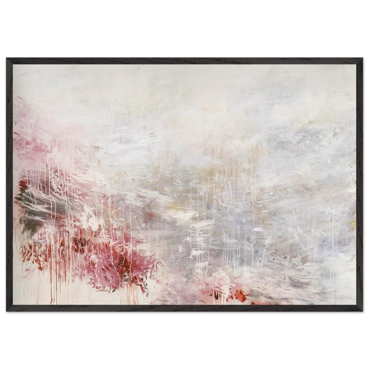 Hero and Leander  To Christopher Marlowe  Rome - Cy Twombly 70x100 cm / 28x40 inches Framed Art Print – Black Wooden Frame