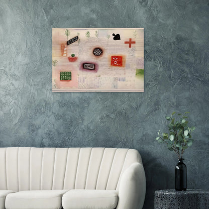 PLACE SIGNS 1926 - Paul Klee Brushed Aluminum Print - 70x100 cm / 28x40 inches | Paul Klee Aluminum Print | Paul Klee Prints