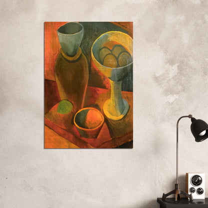 Jug and fruit dish - Pablo Picasso Brushed Aluminum Print - 70x100 cm / 28x40 inches | Pablo Picasso Aluminum Print | Pablo Picasso Prints