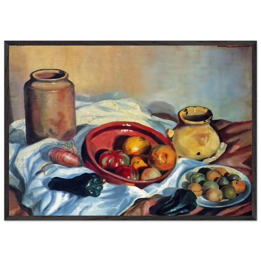 STILL LIFE N7 - Salvador Dali 70x100 cm / 28x40 inches Framed Art Print – Black Wooden Frame