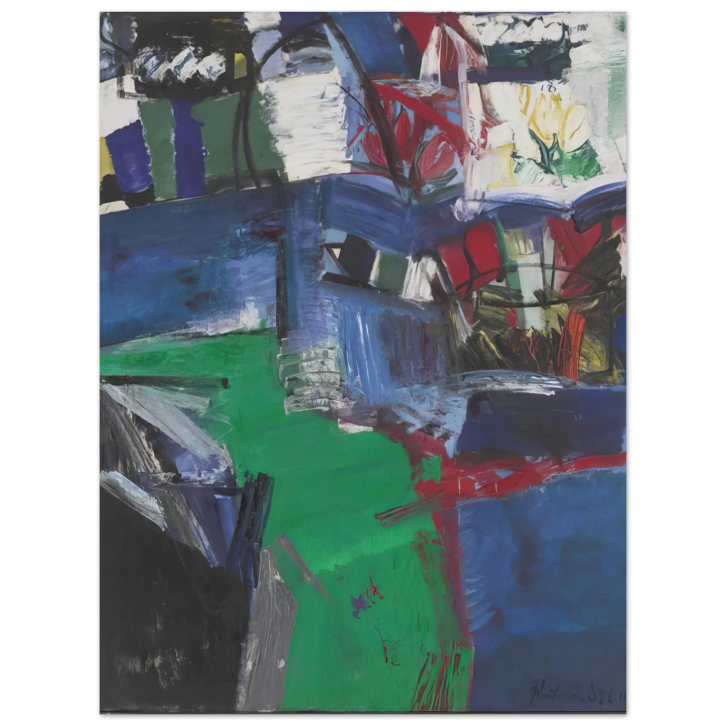 Grace Hartigan - SHINNECOCK CANAL 1957  75x100 cm / 30x40inches Fine Art Poster